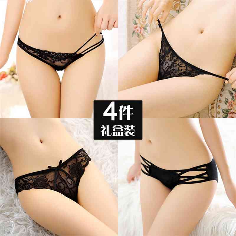 4 gift box sexy underwear women's low waist transparent hollow lace briefs ultra thin temptation, Black;white
4 gift box sexy underwear women's low waist transparent hollow lace briefs ultra thin temptation, Black;white