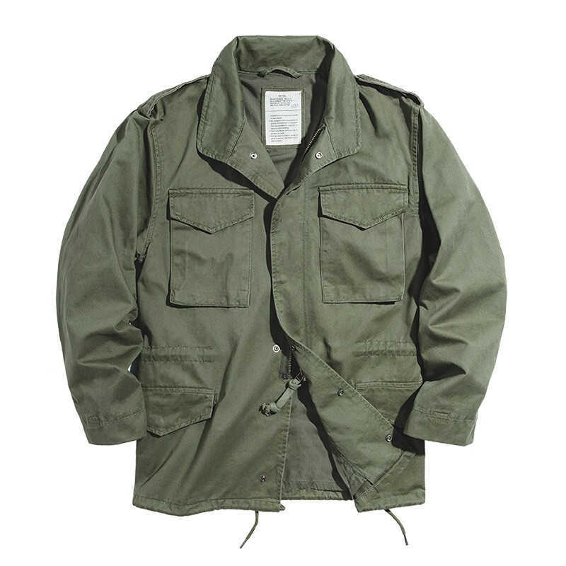 Maden M65 Jackets For Men Army Green Oversize Denim Jacket Military Vintage Casual Windbreaker Solid Coat Clothes Retro Loose 210923 B4