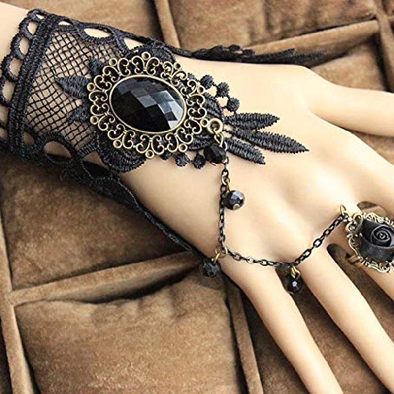 Beaded, Strands 1PC Fashion Style Women Handmade Black Rose Lace Flower Drop Bracelet Slave Set Lolita Gothic Ball Retro Bridal
Beaded, Strands 1PC Fashion Style Women Handmade Black Rose Lace Flower Drop Bracelet Slave Set Lolita Gothic Ball Retro Bridal