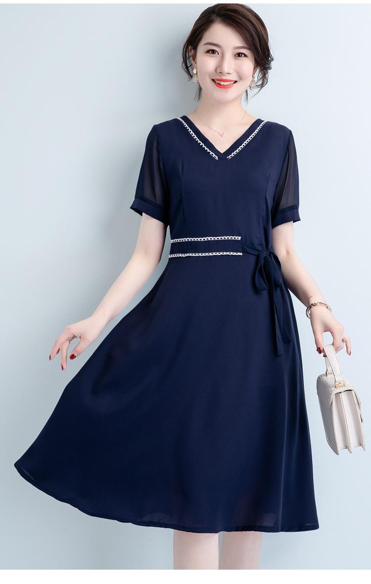 Casual Dresses Office Black Dress Elegant Ukraine Transparent Plus Size V-neck Chiffon Summer Women Splicing Vestidos