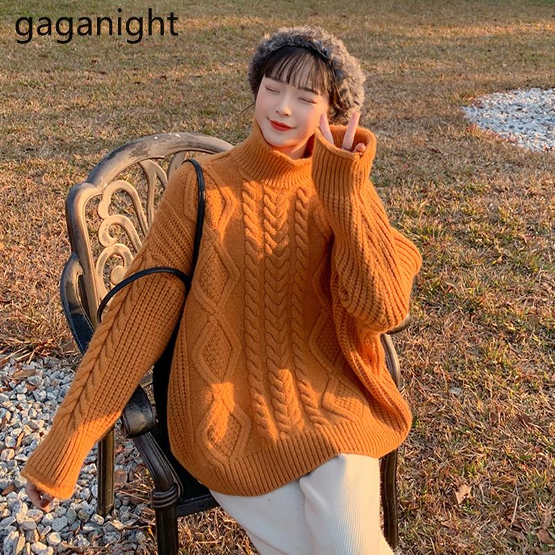 Women's Sweaters Gaganight Women Turtleneck Twist Sweater 2021 Autumn And Winter Retro Gentle Style Loose-fitting Japanese Female Tops, Green
Women's Sweaters Gaganight Women Turtleneck Twist Sweater 2021 Autumn And Winter Retro Gentle Style Loose-fitting Japanese Female Tops, Green