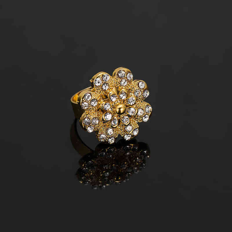 Dubai women gold color jewelry sets African wedding bridal ornament gifts for Saudi Arab Necklace Bracelet earrings ring set 220105