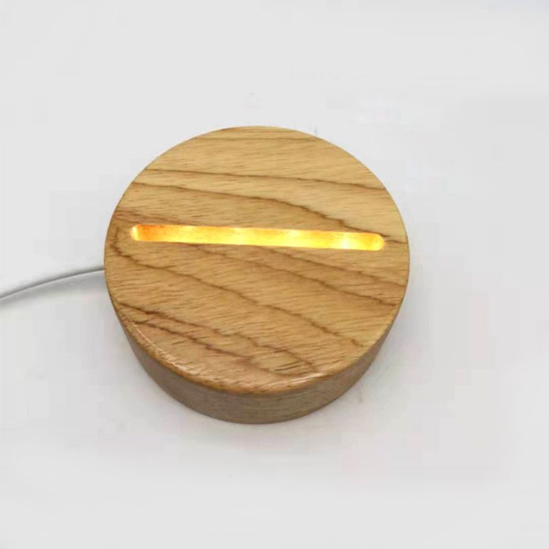 Crystal Glass Art Ornament Wooden Night Lights Base Stand Crafts Handmade Resin Arts Wood LED Light Dispaly Bases 8.5x3cm 15x4.5x3CM 10x2cm