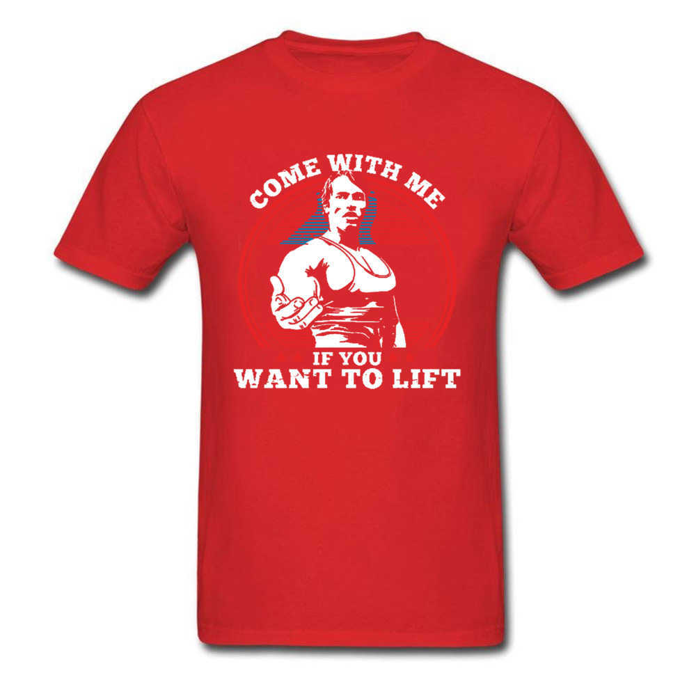 Retro Character T-shirt For Men 100% Cotton Mens Tshirt Arnold Schwarzenegger Tops Come With Me If You Want To Lift Tees Fitness 210629