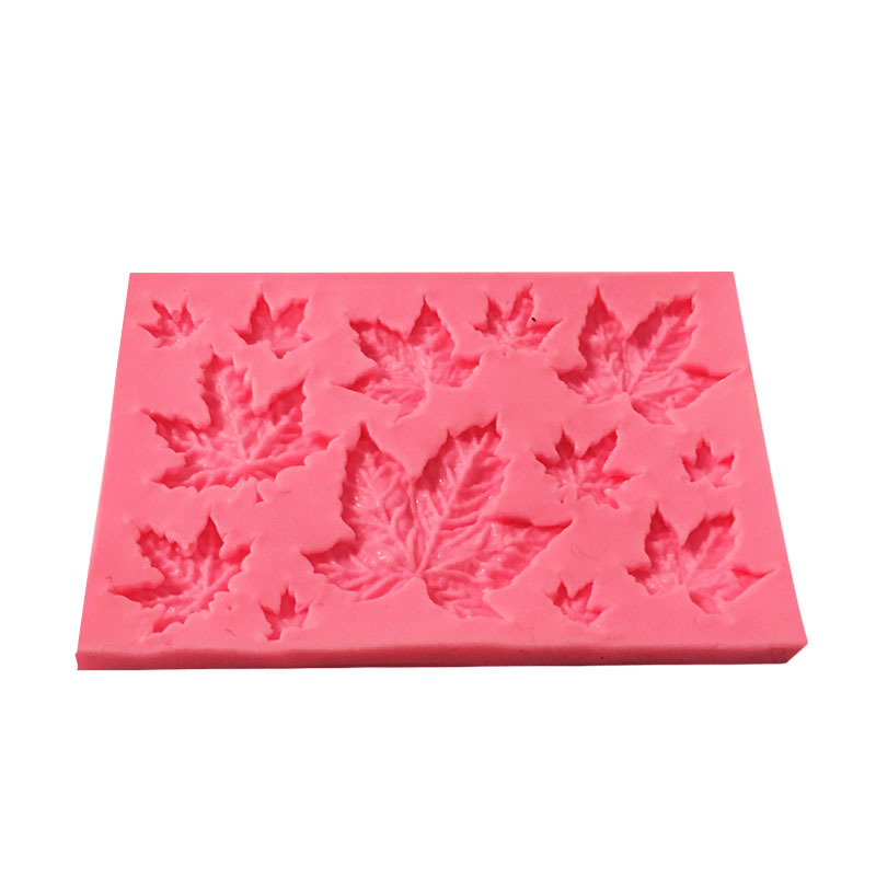 Maple Leaves Shape Cake Sugar Silicone Mold Baking Mould Tools Kitchen Chocolate Sugarcraft Good Quality Free shipping
