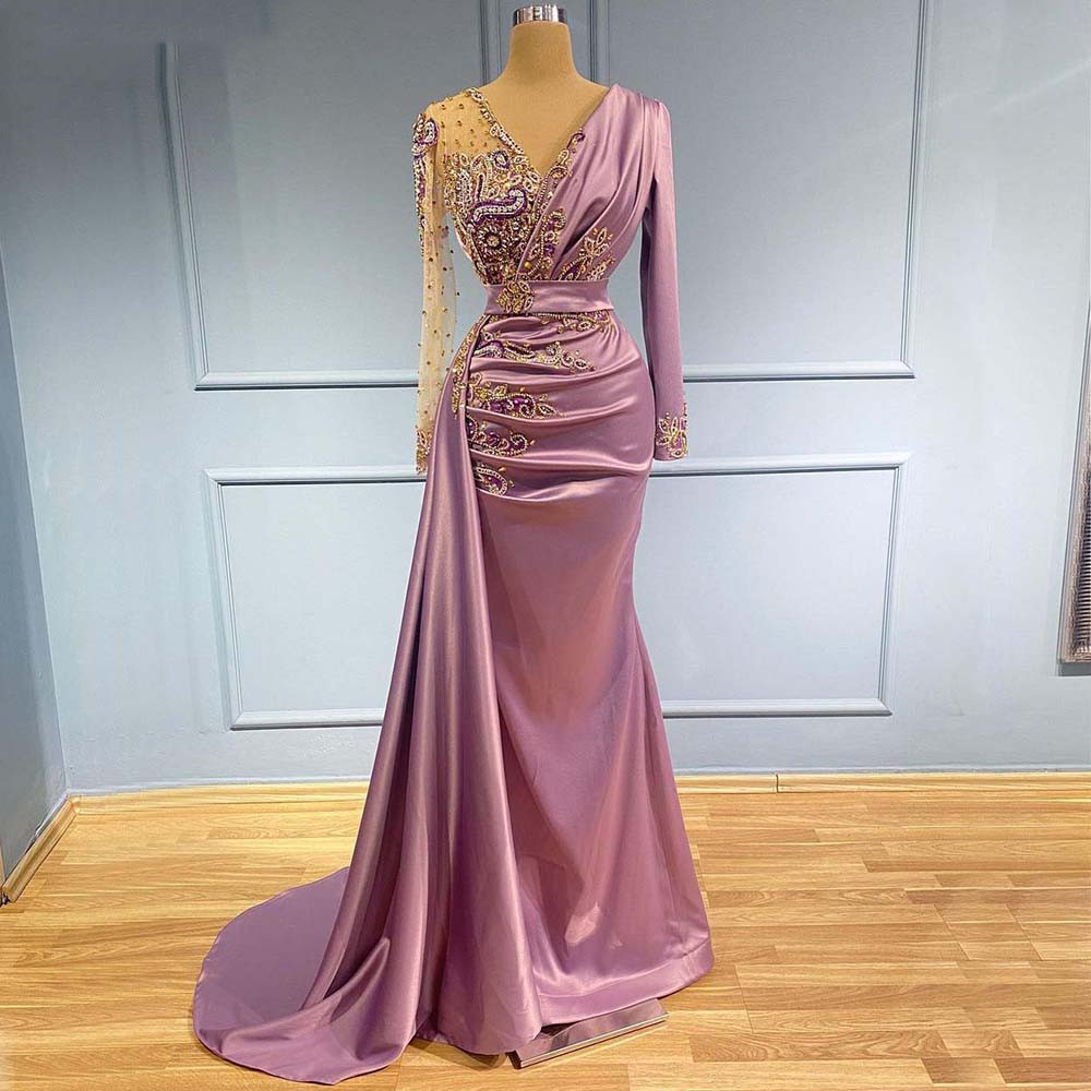 Light Purple Mermaid Evening Dresses Sheer V Neck Appliqued Beaded Long Sleeve Formal Prom Party Second Reception Special Occasion Gowns, Hunter green
Light Purple Mermaid Evening Dresses Sheer V Neck Appliqued Beaded Long Sleeve Formal Prom Party Second Reception Special Occasion Gowns, Hunter green