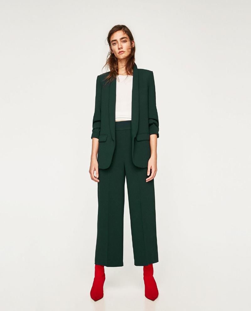 Winter New Style Woman Small Suit Short Jacket 2021 Fashion Singal Breasted Solid Roll-Up Sleeves Lapel Suit Jacket Female Trend
