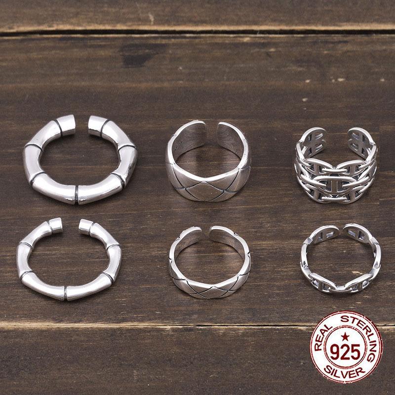 Cluster Rings S925 Sterling Silver Ring Bamboo Pig Nose Opening Fashion Personality Simple And Versatile Small Fresh Gift For Lover
Cluster Rings S925 Sterling Silver Ring Bamboo Pig Nose Opening Fashion Personality Simple And Versatile Small Fresh Gift For Lover