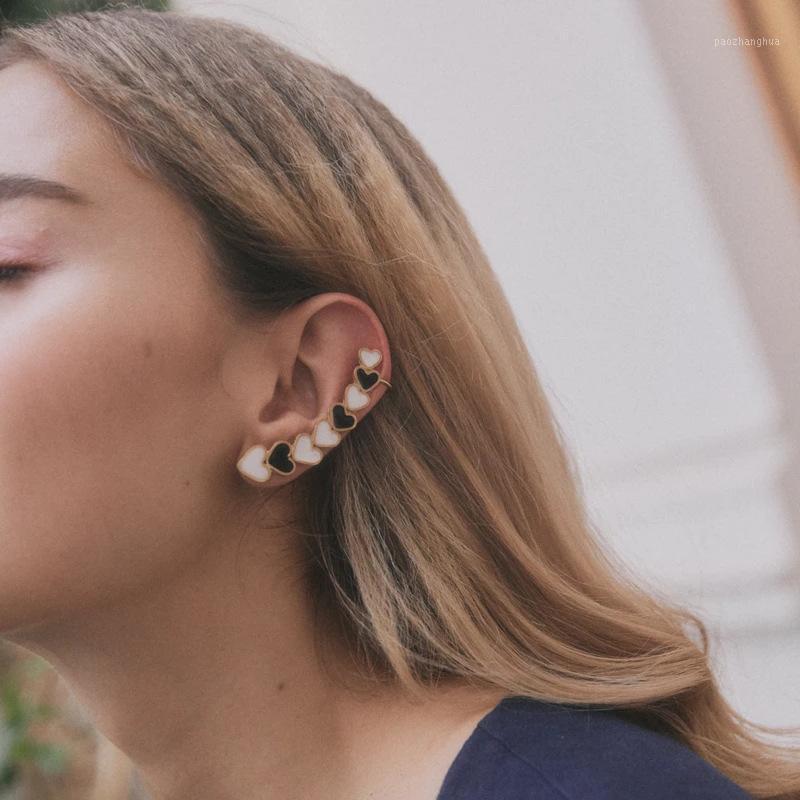 Stud Simple Cute Sweet Heart Earrings Fashion For Women Black White Red Heart-shaped Punk Vintage Jewelry, Golden;silver
Stud Simple Cute Sweet Heart Earrings Fashion For Women Black White Red Heart-shaped Punk Vintage Jewelry, Golden;silver