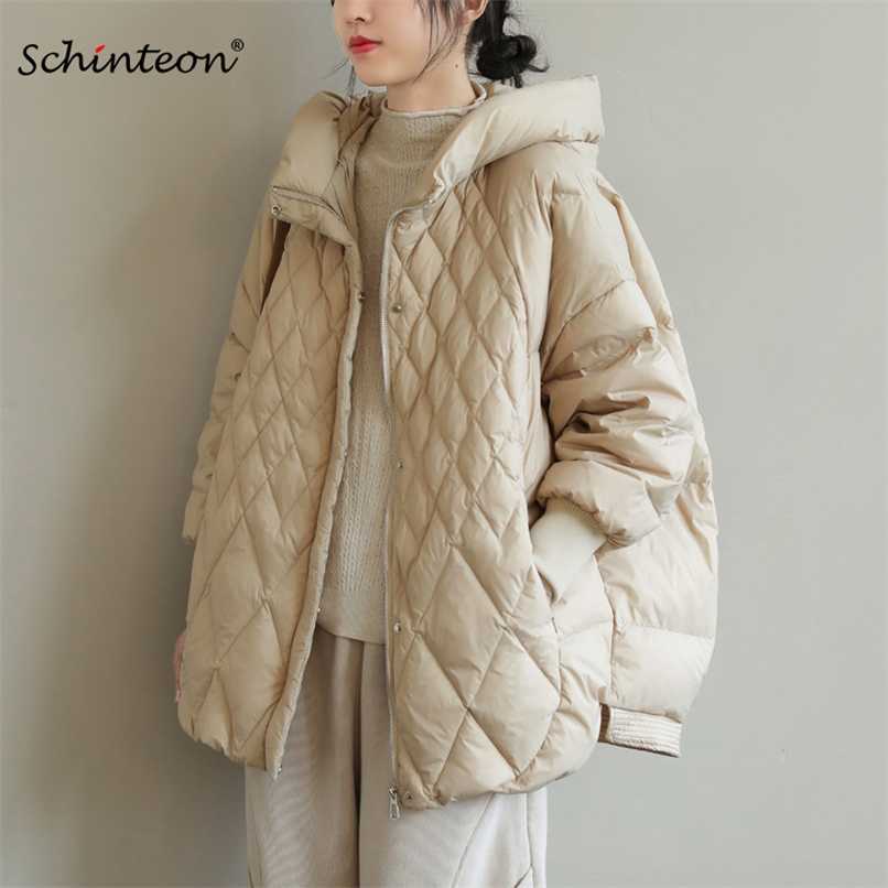 Schinteon Korean Style Women Down Jacket Over Size Short Coat Loose Warm Autumn Winter Casual Outwear Top Quality 211108, Khaki
Schinteon Korean Style Women Down Jacket Over Size Short Coat Loose Warm Autumn Winter Casual Outwear Top Quality 211108, Khaki