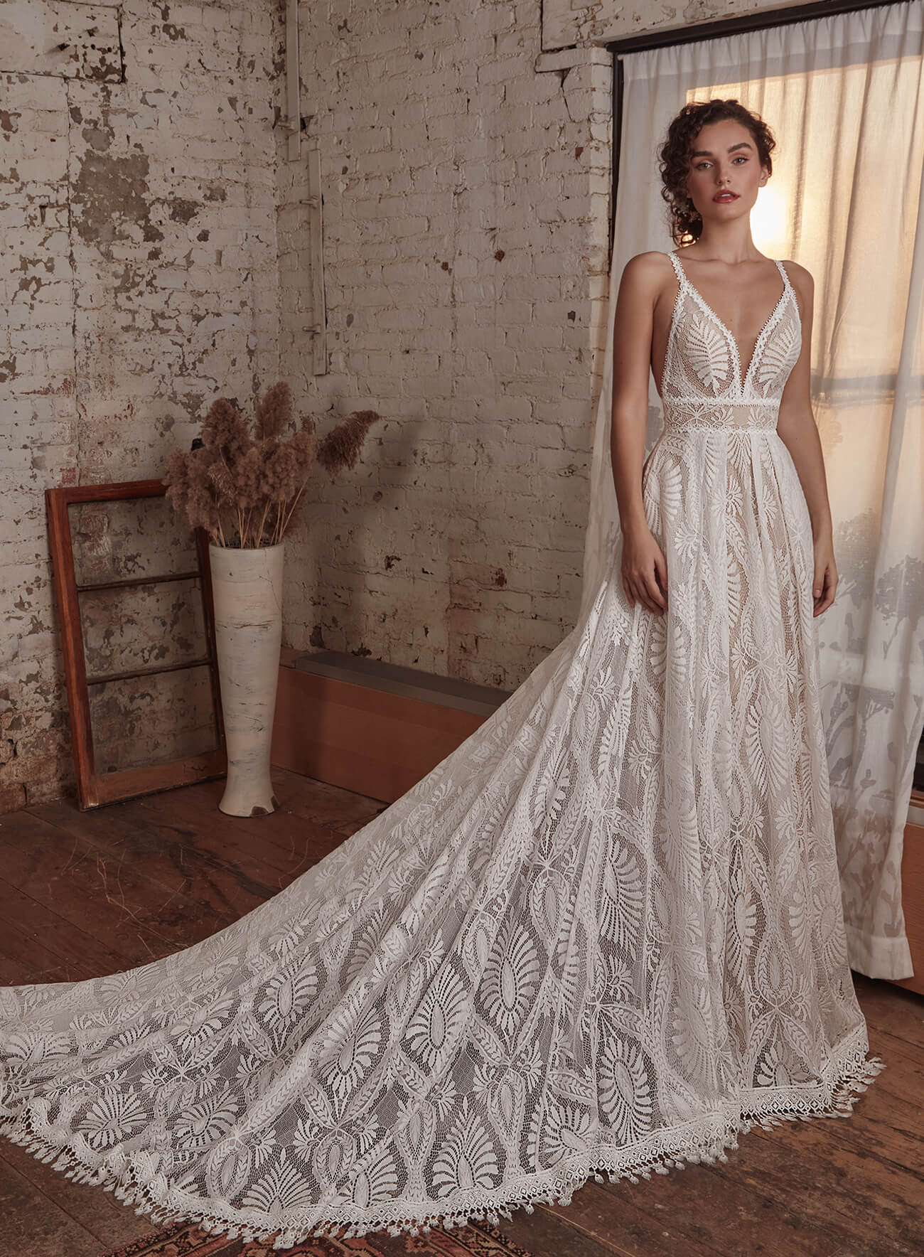Vestido Vintage Lace Boho Wedding Dress detachable long sleeve 2022 Robe Sexy beach Bridal Beach Summer Wedding Gowns Open Back
