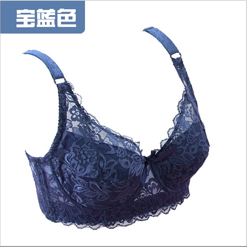Hot Full cup thin underwear small bra plus size wireless adjustable lace Women's bra breast cover B C D cup Large size Lace Bras T200609