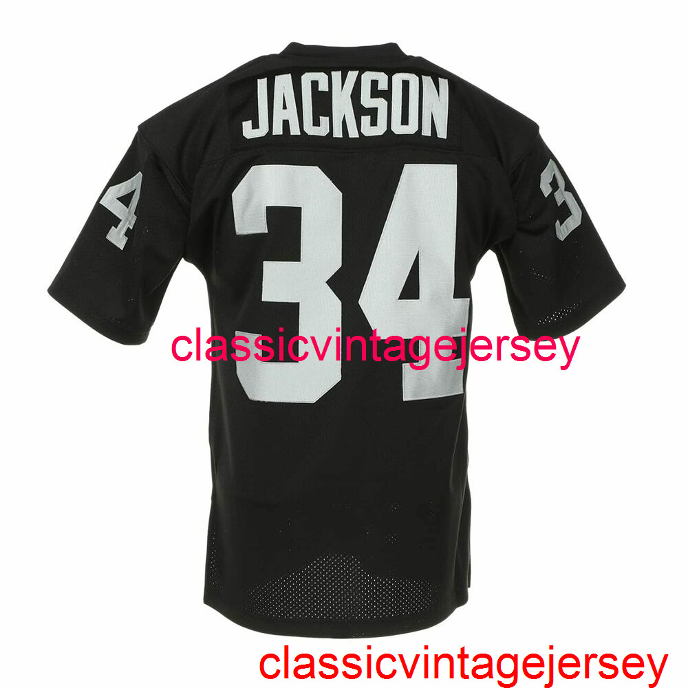 Stitched Men Women Youth Mitchell & Ness 1990 BO JACKSON #34 Throwback Black Jersey Embroidery Custom Any Name Number -5XL 6XL 
Stitched Men Women Youth Mitchell & Ness 1990 BO JACKSON #34 Throwback Black Jersey Embroidery Custom Any Name Number -5XL 6XL