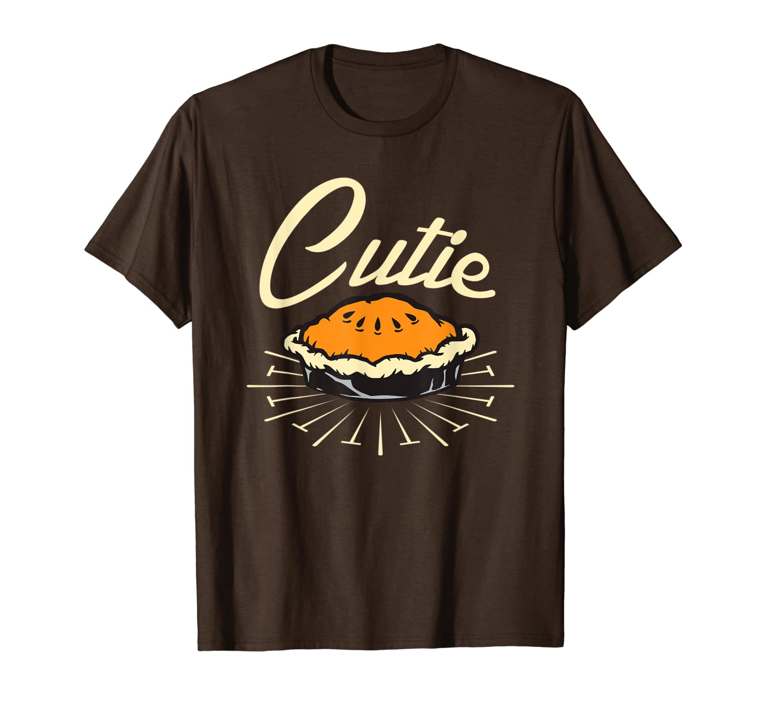 cutie pie funny thanksgiving fall cute adorable gift present t-shirt, White;black