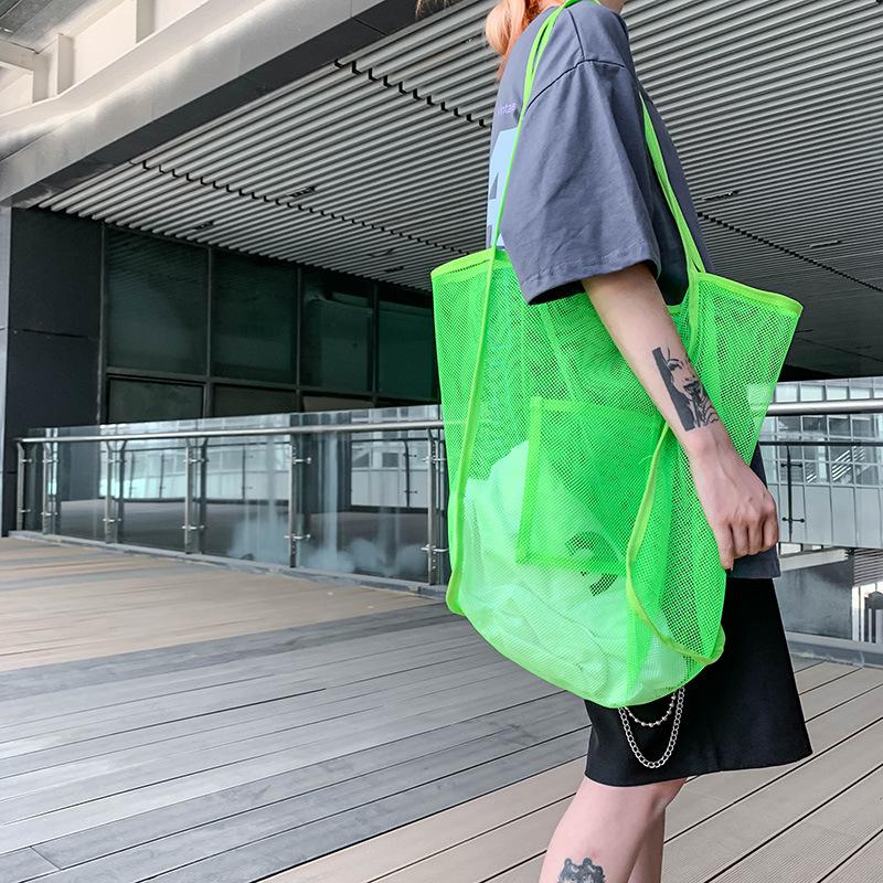 Women's Shoulder Bags Mesh Totes Net Beach Bag Foldable Handbag Fruit Grocery Shopping Bags Fashion Large Capacity Bolsos Mujer, Black
Women's Shoulder Bags Mesh Totes Net Beach Bag Foldable Handbag Fruit Grocery Shopping Bags Fashion Large Capacity Bolsos Mujer, Black