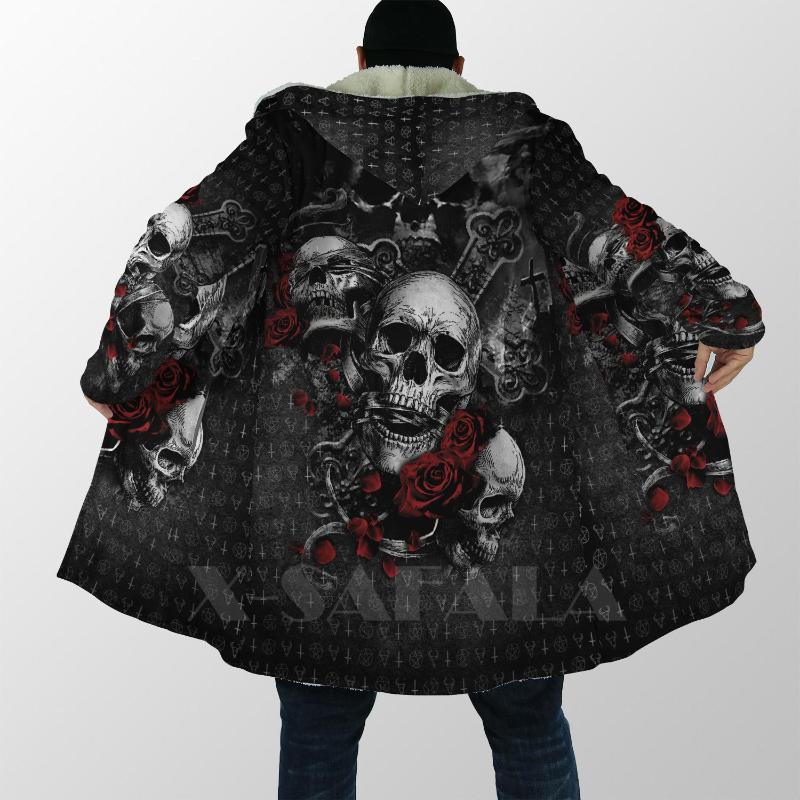 Men' Wool & Blends Satanic Skull Tattoo Grim Reaper Girl All Over 3D Printed Thick Warm Hooded Cloak For Men Windproof Fleece Unisex Casual, D371
Men' Wool & Blends Satanic Skull Tattoo Grim Reaper Girl All Over 3D Printed Thick Warm Hooded Cloak For Men Windproof Fleece Unisex Casual, D371