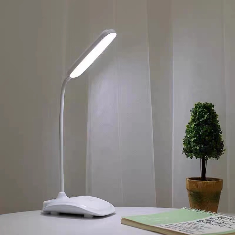 Bedside Reading Lamp Eye Protection Desk Table Lamp Book Holder for Learning Study Light Mini USB Plug-in 6W Soft and Warm Light