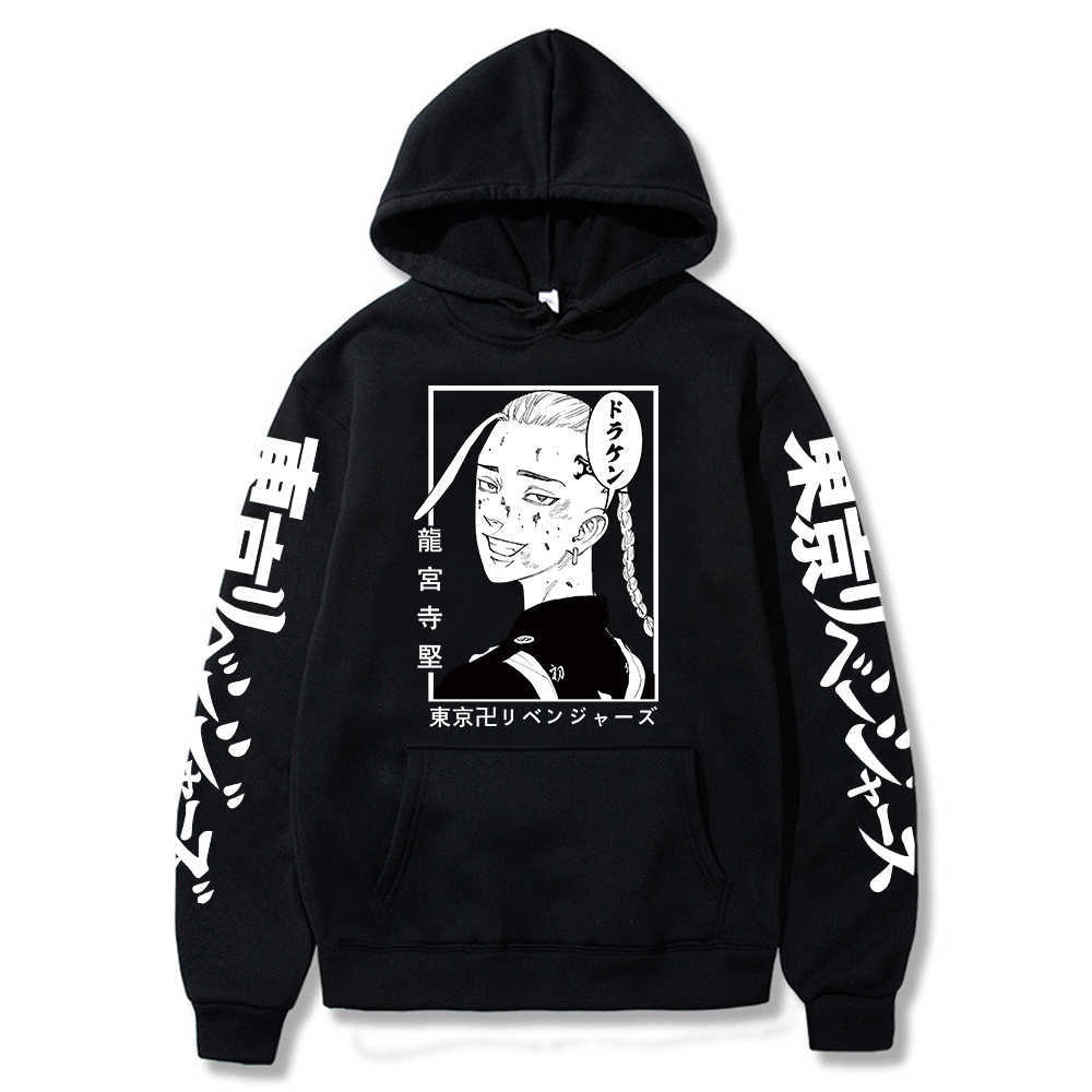 Harajuku Tokyo Revengers Unisex Hoodies Japanese Anime Draken Printed Men's Hoodie Streetwear Casual Sweatshirts G1007, Black
Harajuku Tokyo Revengers Unisex Hoodies Japanese Anime Draken Printed Men's Hoodie Streetwear Casual Sweatshirts G1007, Black