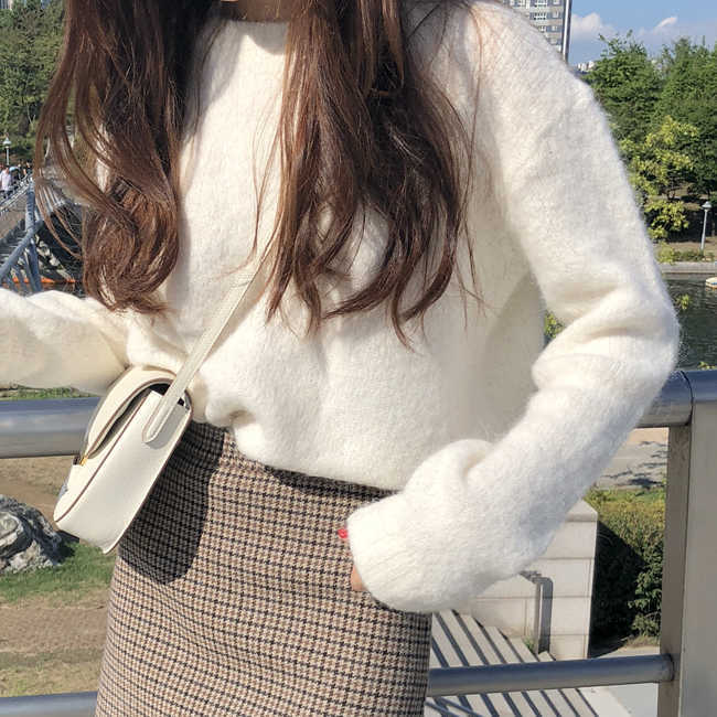 Winter Sweater Women Pullover Girls Tops Knitting Vintage Long Sleeve Autumn Elegant Female Knitted Outerwear Warm Sweater 210918