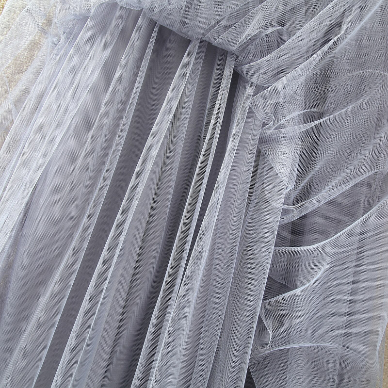TIGENA Long Tulle Skirts Women 2021 Summer Elastic High Waist Mesh Tutu Pleated Skirt Female Black White Gray Maxi Skirt 210305