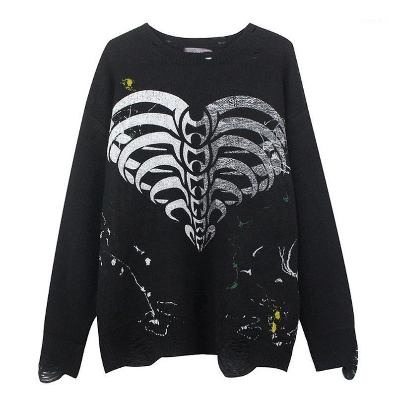 Men's Sweaters High Street Distressed Knitted Jumper Splash Ink Bone Print Streetwear Harajuku Autumn Oversize Hole Casual Pullovers, White
Men's Sweaters High Street Distressed Knitted Jumper Splash Ink Bone Print Streetwear Harajuku Autumn Oversize Hole Casual Pullovers, White