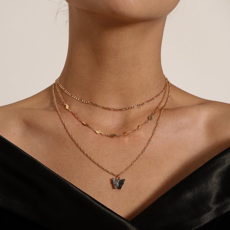 Pendant Necklaces Black Acrylic Butterfly Necklace For Women Gold Silver Color Layered Female 2021 Fashion Jewelry Simple
Pendant Necklaces Black Acrylic Butterfly Necklace For Women Gold Silver Color Layered Female 2021 Fashion Jewelry Simple