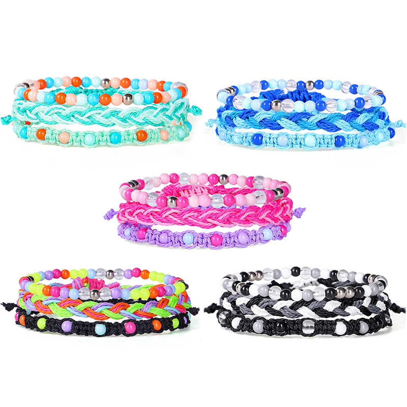 Bohemian Style Handmade Colorful Wax Thread Plastic Beads Strands Bracelet for Women 3PCS/Set
Bohemian Style Handmade Colorful Wax Thread Plastic Beads Strands Bracelet for Women 3PCS/Set