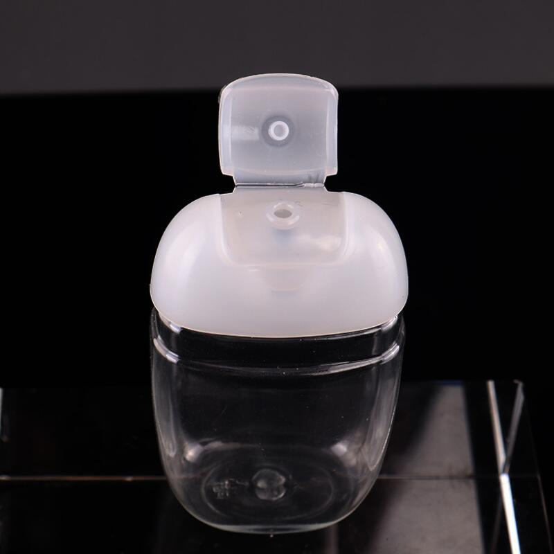 100pcs 30ml Hand Sanitizer Bottle PET Plastic Half Round Flip Cap Bottles Children's Carry Disinfectant hand-washing Sanitizers DH0877