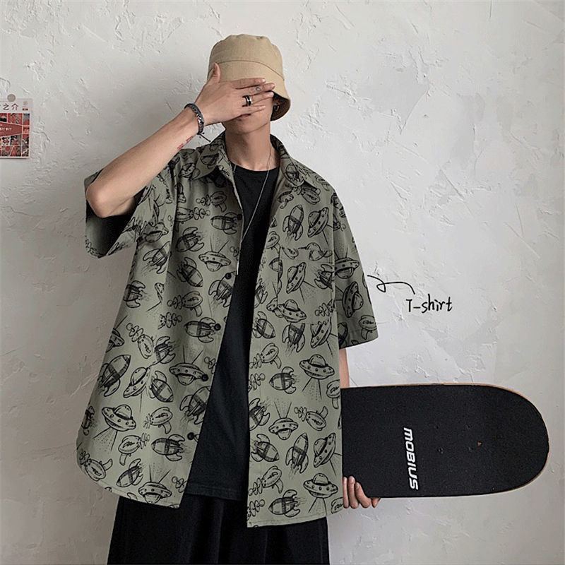 New 2021 Summer Loose Men Hip Hop Shirt Streetwear Short Sleeve Casual Slim Fit Shirts Fashion High Street Tops Male Unfm
New 2021 Summer Loose Men Hip Hop Shirt Streetwear Short Sleeve Casual Slim Fit Shirts Fashion High Street Tops Male Unfm