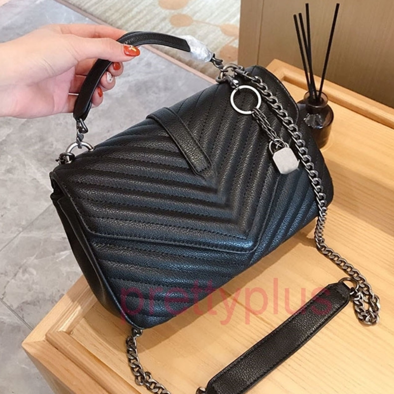Luxury Classical Designer Handbags High Quality Women Shoulder handbag colors feminina clutch tote bags Messenger Bag Shopping Tote 24cm, Black-sliver
Luxury Classical Designer Handbags High Quality Women Shoulder handbag colors feminina clutch tote bags Messenger Bag Shopping Tote 24cm, Black-sliver