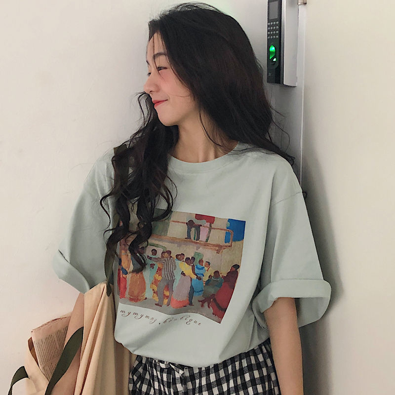 2021 New Harajuku Hong Kong Taste Guilty Lazy Wind Loose T-shirt School Short Sleeve Vintage Clothes N80d, Green
2021 New Harajuku Hong Kong Taste Guilty Lazy Wind Loose T-shirt School Short Sleeve Vintage Clothes N80d, Green