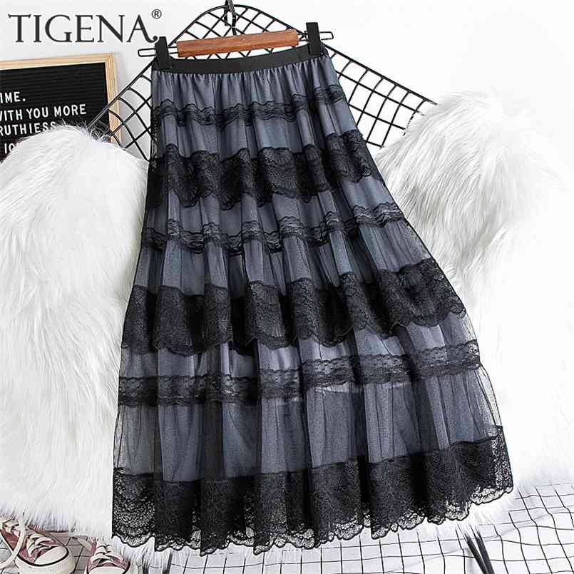 TIGENA Fashion Lace Tulle Long Skirt Women Spring Summer Elegant A Line High Waist Mid-length Mesh Female Ladies 210708, Apricot
TIGENA Fashion Lace Tulle Long Skirt Women Spring Summer Elegant A Line High Waist Mid-length Mesh Female Ladies 210708, Apricot
