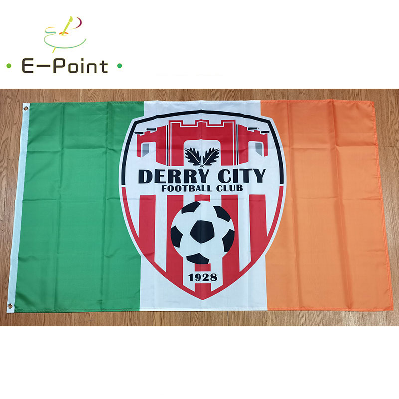 Derry City FC on Ireland Flag 3*5ft (90cm*150cm) Polyester Banner decoration flying home & garden flags Festive gifts
Derry City FC on Ireland Flag 3*5ft (90cm*150cm) Polyester Banner decoration flying home & garden flags Festive gifts