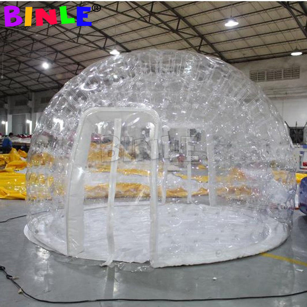 Outdoor Airtight Transparent Inflatable Dome Tent,Crystle Bubble House,Clear Igloo,Lawn Event Marquee For Camping