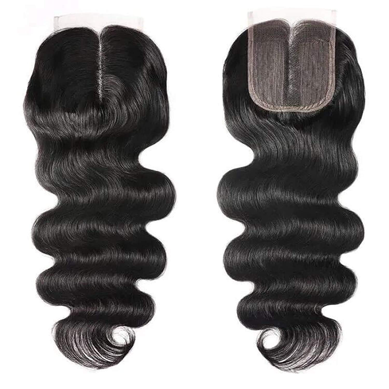 Brazilian Straight Body Water Wave Curly 4X4 T Part Lace Closure 100% Human Hair Top Closures