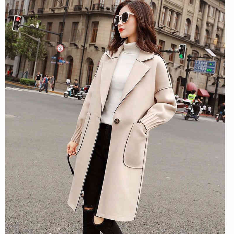 Women's Wool & Blends Small wool coat for women, long , loose, thin spring WFBO, 1# shoe box
Women's Wool & Blends Small wool coat for women, long , loose, thin spring WFBO, 1# shoe box