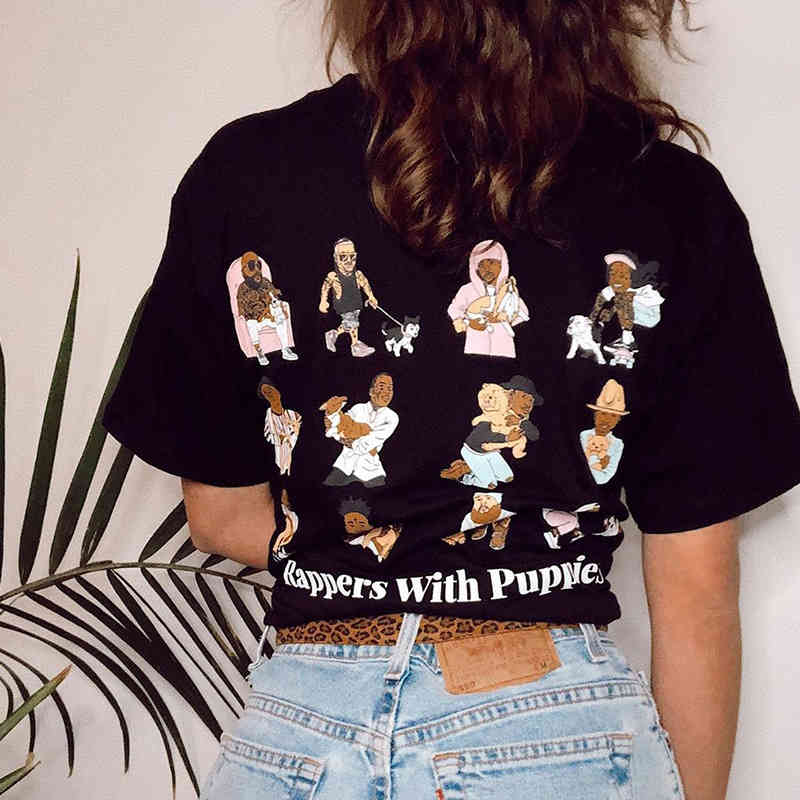 Women' T-Shirt Full shoulder short sleeve women' T-shirt thin loose hip hop cartoon tee student black salt top GH3A
Women' T-Shirt Full shoulder short sleeve women' T-shirt thin loose hip hop cartoon tee student black salt top GH3A