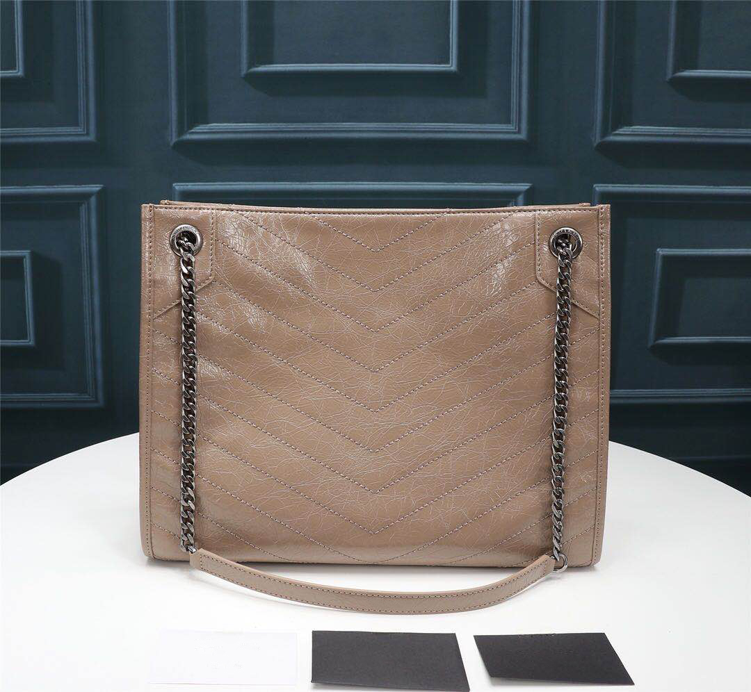 Best 3A quality 577999 33cm NIKI Medium Shopping Bag Crinkled Vintage Calfskin Leather Shoulder Bags,Come With Dust Bag
