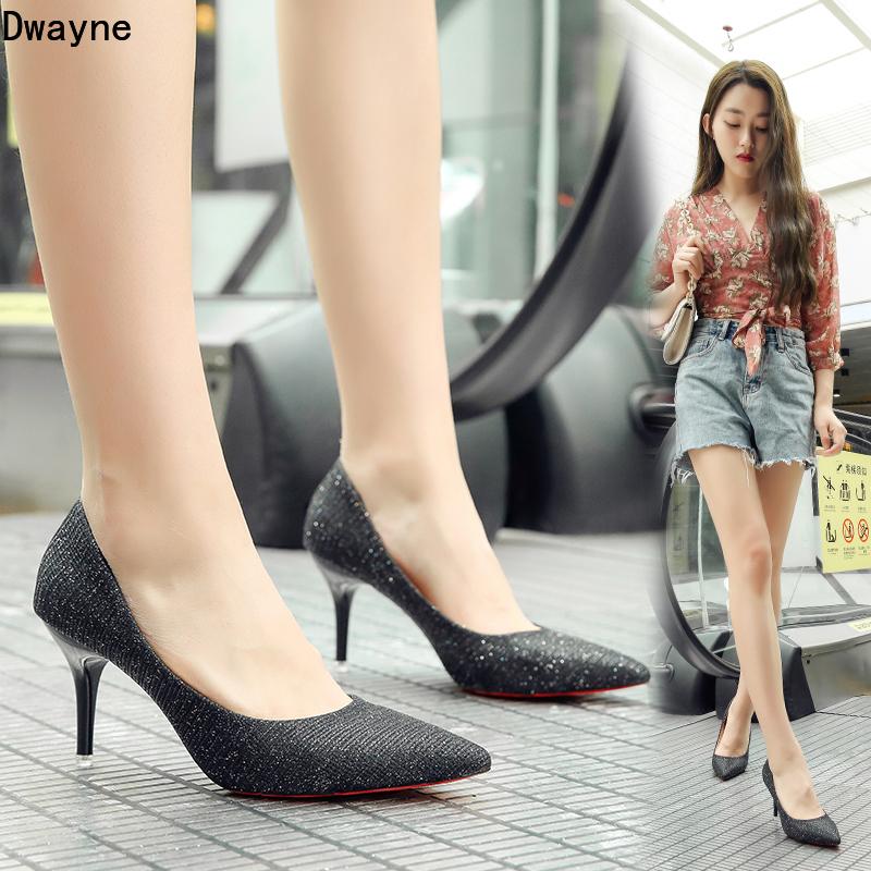 Dress Shoes Women's High Heels 2021 Spring Pointed Silver Single Fashion Work, Black
Dress Shoes Women's High Heels 2021 Spring Pointed Silver Single Fashion Work, Black