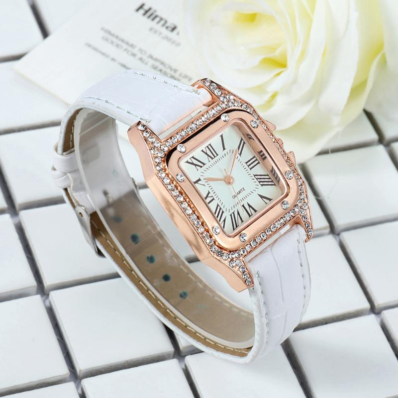 Wristwatches Net Celebrity Diamond Small Square Watch Temperament Quartz Female Starry Fashion Belt, White
Wristwatches Net Celebrity Diamond Small Square Watch Temperament Quartz Female Starry Fashion Belt, White
