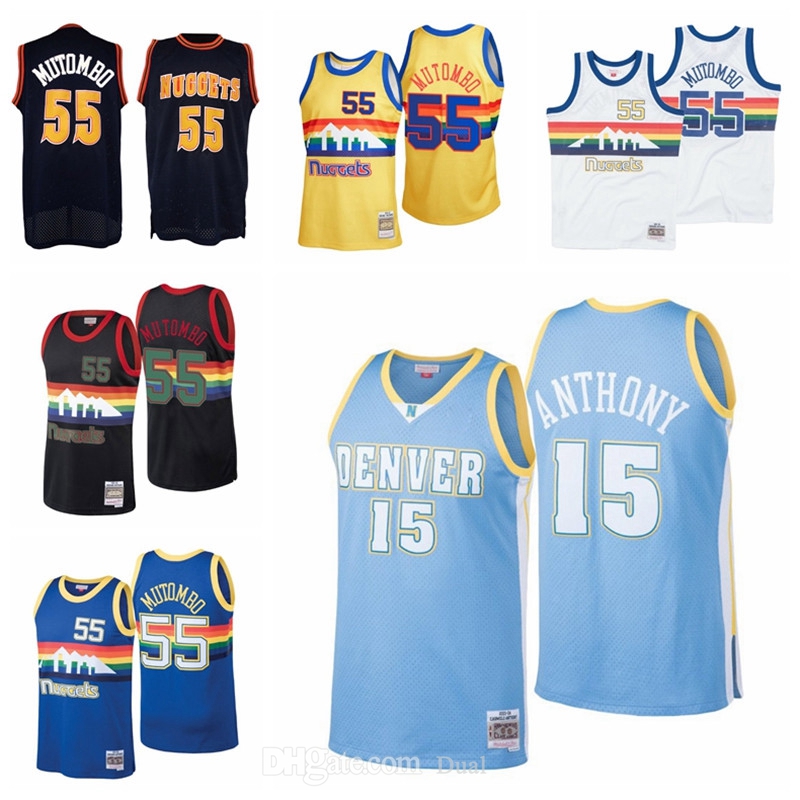 Classic Retro Jersey 15 Carmelo Anthony White BlueDenverNuggets55 Dikembe Mutombo Stitched Vintage College Orangre Basketball Jerseys, With logo
Classic Retro Jersey 15 Carmelo Anthony White BlueDenverNuggets55 Dikembe Mutombo Stitched Vintage College Orangre Basketball Jerseys, With logo