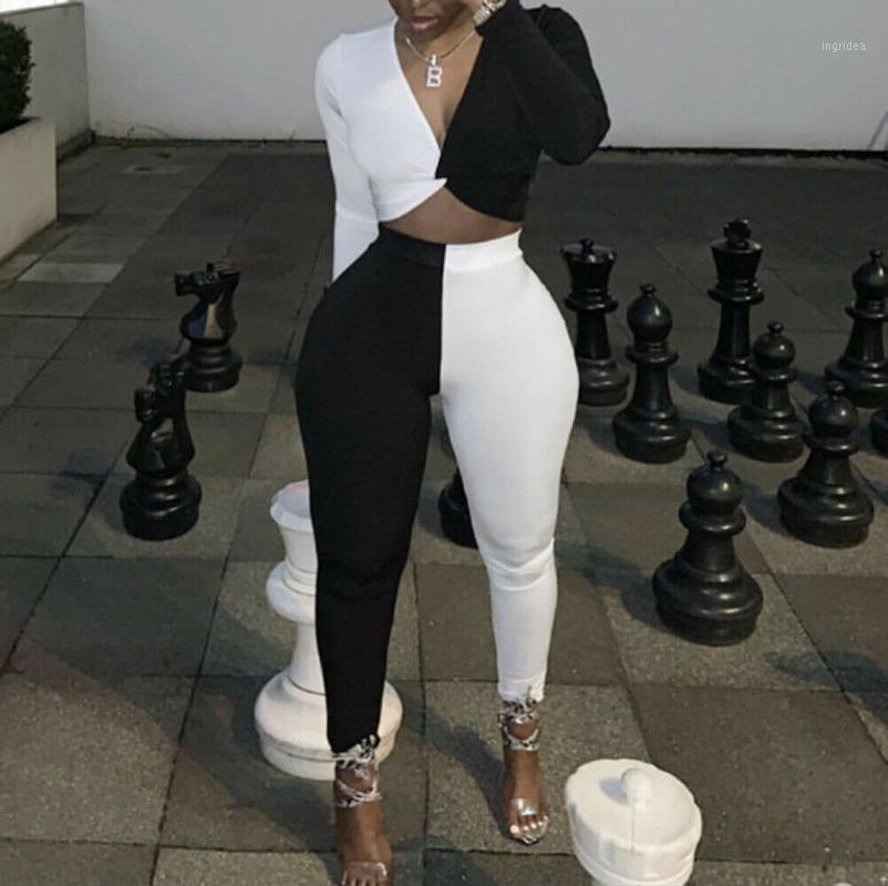 Women' Tracksuits Elegant Women Clubwear Sexy 2 Pcs Set Patchwork Playsuit Bodycon Party Jumpsuit Romper Office Ladies V Neck Casual Clothe, As pic
Women' Tracksuits Elegant Women Clubwear Sexy 2 Pcs Set Patchwork Playsuit Bodycon Party Jumpsuit Romper Office Ladies V Neck Casual Clothe, As pic