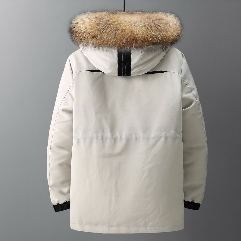 -30 degrees Winter Mens Down Parka With Big Real Fur Collar Warm Down Coat Casual Thick Winter Waterproof Down Jacket Size 3XL 201225