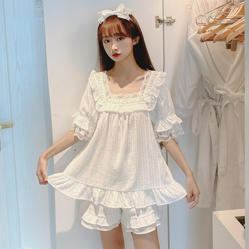 Summer Women 2pcs Award Pajama Cute Neck Sandwich Up & Shorts Dress Contest Sweet Rapples Trim Nightwear a Hair Band 46bo, Light pink
Summer Women 2pcs Award Pajama Cute Neck Sandwich Up & Shorts Dress Contest Sweet Rapples Trim Nightwear a Hair Band 46bo, Light pink