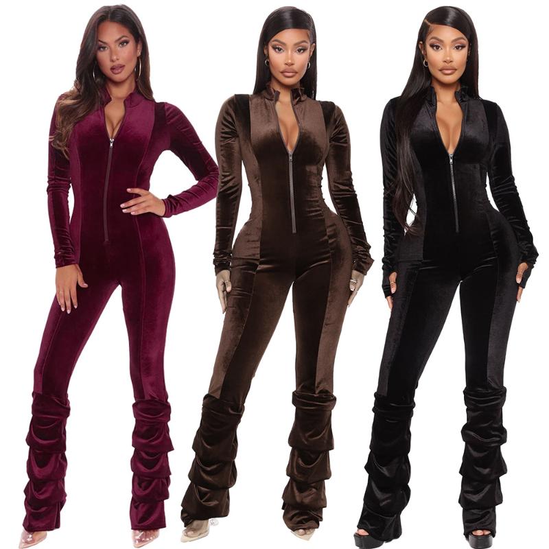 Women's Jumpsuits & Rompers Elastic Hight Velour Romper Womens Jumpsuit Vintage Zipper Up Long Sleeve Stacked Bodysuit Draped One Piece Club, Black;white
Women's Jumpsuits & Rompers Elastic Hight Velour Romper Womens Jumpsuit Vintage Zipper Up Long Sleeve Stacked Bodysuit Draped One Piece Club, Black;white