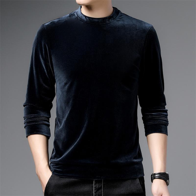 Men's T-Shirts High Quality Autum Winter Men Tops O-Neck Designer Fashion Solid Velvet Brand Clothing Casual Top 2021, Black
Men's T-Shirts High Quality Autum Winter Men Tops O-Neck Designer Fashion Solid Velvet Brand Clothing Casual Top 2021, Black