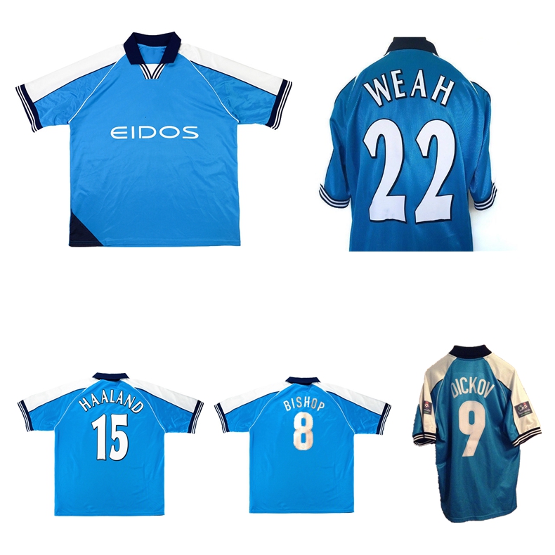 1999 2000 2001 Weah Dickov Pearce retro soccer jersey Haland Tiatto Kanchelskis Morrison Horlock clasic vintage football shirt, Black;yellow
1999 2000 2001 Weah Dickov Pearce retro soccer jersey Haland Tiatto Kanchelskis Morrison Horlock clasic vintage football shirt, Black;yellow