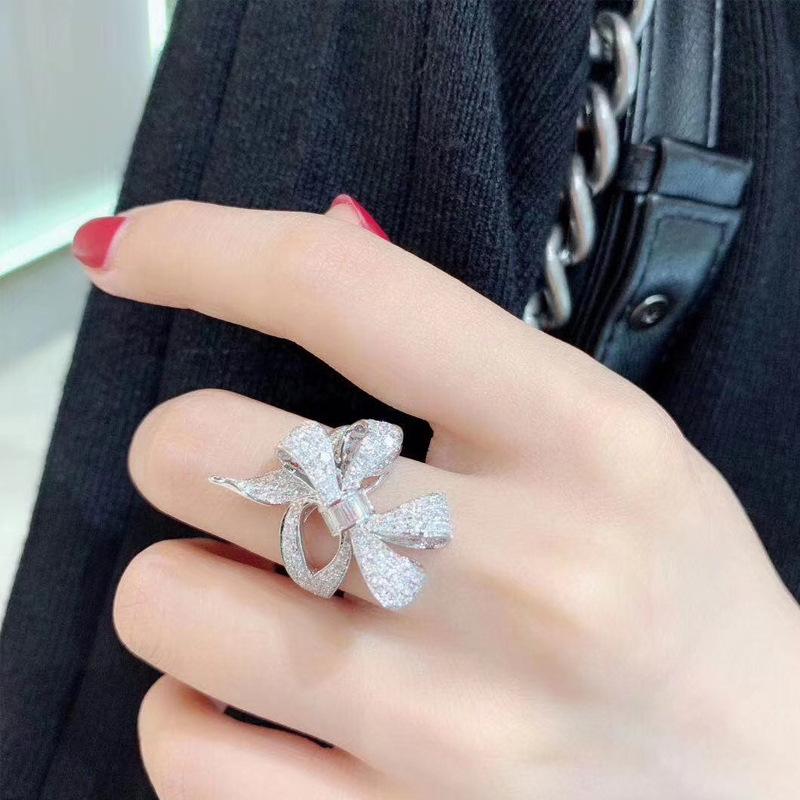 Cluster Rings Anillos De Wedding Bizuteria Bowknot Shape Diamond Ring For Women Solid 14K White Gold Color Pave Setting Gemstone Box, Golden;silver
Cluster Rings Anillos De Wedding Bizuteria Bowknot Shape Diamond Ring For Women Solid 14K White Gold Color Pave Setting Gemstone Box, Golden;silver