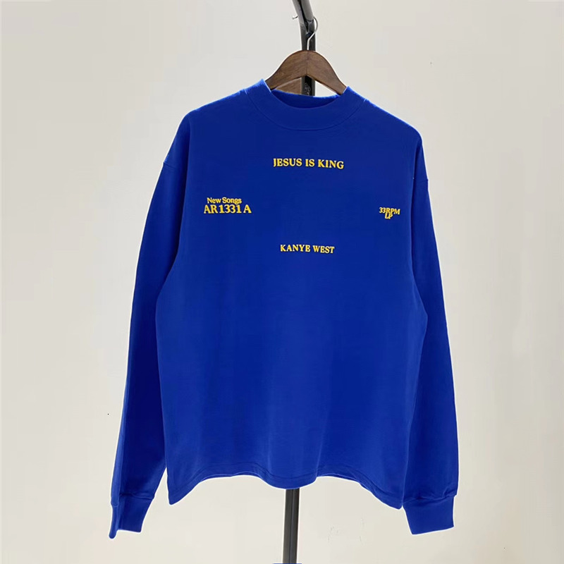 1:1 High Quality the of Long Sleeve Jesus Is King T-shirt Skyy