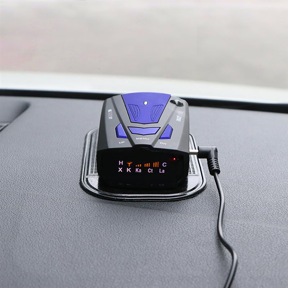Car Radar Laser Detector Tool V7 16 Band LED Display Motion Speed Detection English Russian Thai Spanish Voice Alert